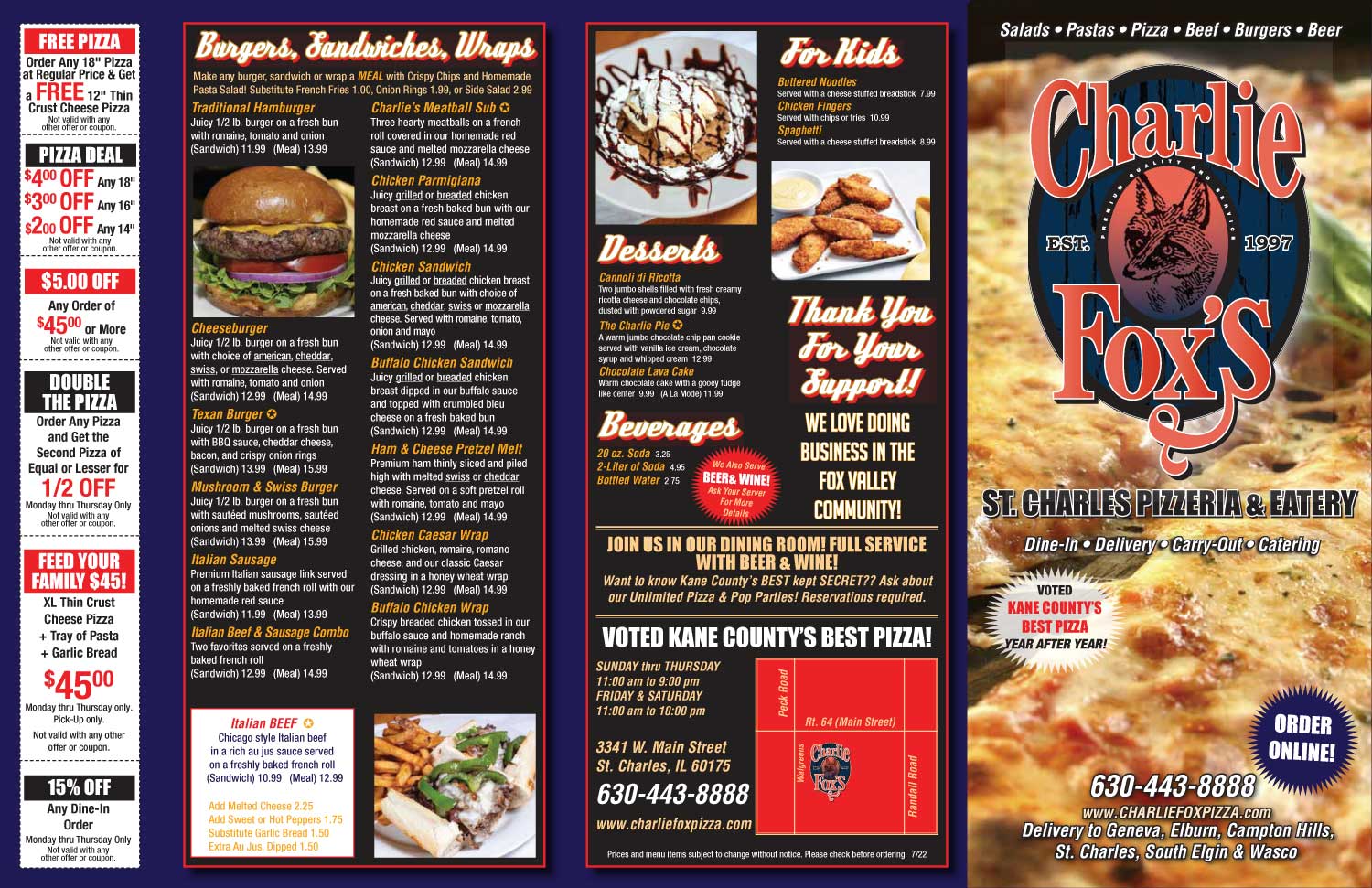 take out menu